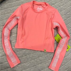 Lucky in Love Coral Long Sleeve Top